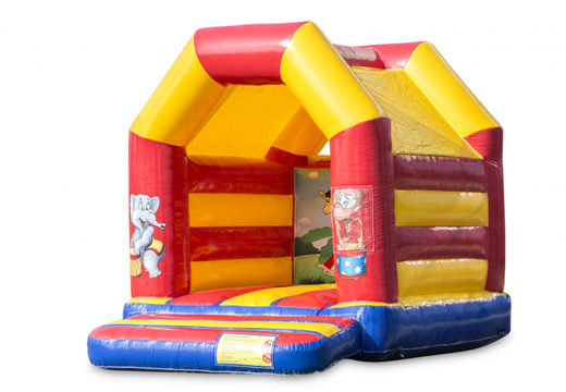 Midi springkasteel kopen in circus thema voor kinderen. Bestel springkastelen online bij JB Inflatables Nederland