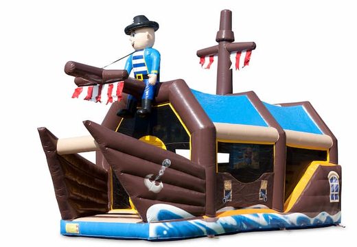 Bestel shooting combo piraat springkasteel met schiet spel en glijbaan voor kinderen. Koop springkastelen online bij JB Inflatables Nederland 