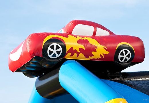 Groot springkasteel overdekt kopen in thema auto voor kinderen. Koop springkastelen online bij JB Inflatables Nederland 