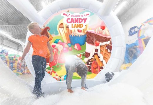 snowglobe luchtdicht met candy world achtergrond om foto's te maken kopen