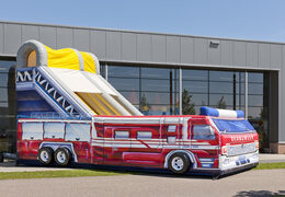 Haal uw opblaasbare brandweer glijbaan voor kinderen nu online. Bestel opblaasbare glijbanen bij JB Inflatables Nederland