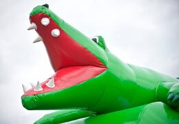 Super springkasteel overdekt kopen met vrolijke animaties in krokodil thema voor kinderen. Bestel springkastelen online bij JB Inflatables Nederland