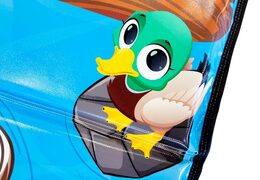 Zwembadspel survival mat met duik gat waar kinderen overheen kunnen lopen in het water te koop