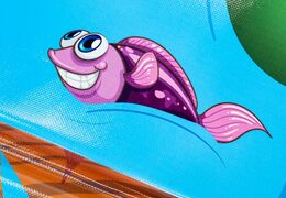Survivalmat voor in het water met duik gat in bever thema te koop voor kinderen in zwembaden