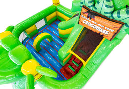 Funcity luchtkussen te koop in Crocodil thema voor kinderen. Bestel opblaasbare luchtkussens bij JB Inflatables Nederland
