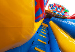 Trap van Multiplay glijbaan 4 in 1 springkussen thema rollercoaster