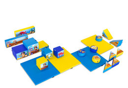 Softplay set large Pirate Jungle thema kleurrijke blokken om mee te spelen