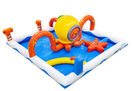 Opblaasbaar waterspeelpark in zeewereld thema