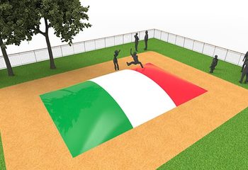 Inflatable springberg in thema Italiaanse vlag kopen voor kinderen. Bestel opblaasbare airmountain nu online bij JB Inflatables Nederland
