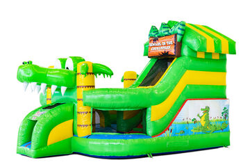 Opblaasbaar Funcity springkussen kopen in thema Crocodil voor kinderen. Bestel nu opblaasbare springkussens bij JB Inflatables Nederland
