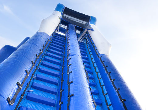 Haal uw 11meter hoge en 54 meter lange monsterslide met een dubbele trap voor kinderen. Bestel opblaasbare glijbanen nu online bij JB Inflatables Nederland