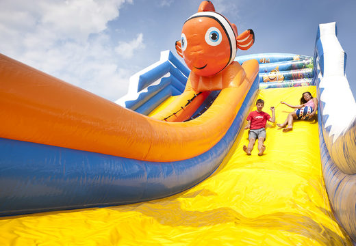 Bestel een opblaasbare glijbaan in seaworld thema met grappige 3D-figuren en kleurrijke prints voor kids. Koop opblaasbare glijbanen nu online bij JB Inflatables Nederland