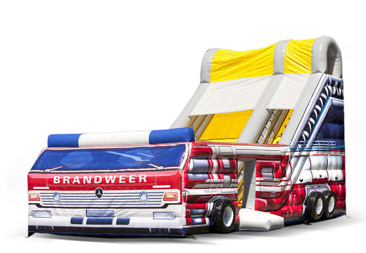 Brandweer opblaasbare super slide voor uw kinderen kopen. Bestel opblaasbare glijbanen nu online bij JB Inflatables Nederland