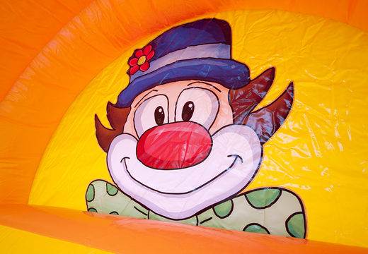 Spectacular inflatable slide in clown theme with cheerful colors for children. Buy inflatable slides now online at JB Inflatables UK