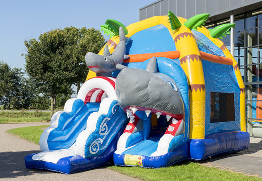 Haai opblaasbaar overdekt springkasteel bestellen bij JB Inflatables Nederland. Koop online springkastelen bij JB Inflatables Nederland