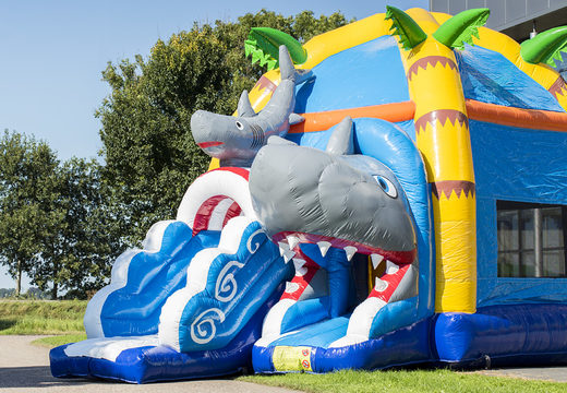 Maxifun super luchtkussen in felle kleuren en leuke 3D figuren in haai thema kopen bij JB Inflatables Nederland. Bestel luchtkussens nu online bij JB Inflatables Nederland