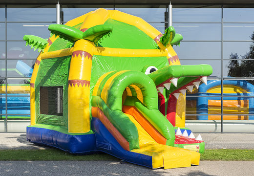 Krokodil opblaasbaar overdekt springkasteel bestellen bij JB Inflatables Nederland. Koop online springkastelen bij JB Inflatables Nederland