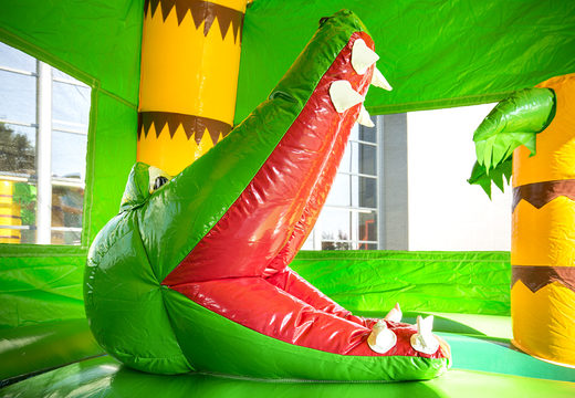 Multifun super krokodil springkasteel met glijbaan kopen voor kinderen. Koop springkastelen online bij JB Inflatables Nederland