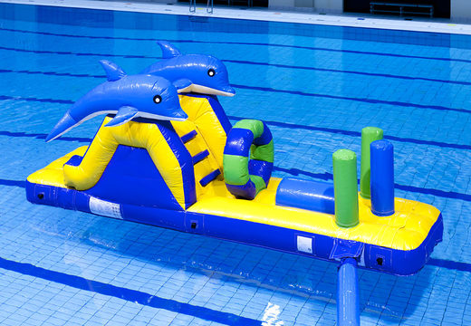 Dolfijn run opblaasbare glijbaan met leuke objecten voor zowel jong als oud kopen. Bestel opblaasbare zwembadspelen nu online bij JB Inflatables Nederland