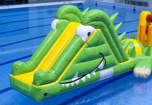 Krokodil run 12 meter lange zwembad met uitdagende obstakel objecten voor zowel jong als oud kopen. Bestel opblaasbare zwembadspelen nu online bij JB Inflatables Nederland