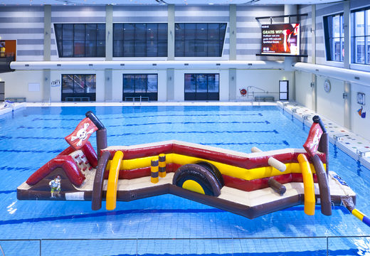 Haal luchtdichte dubbele opblaasbare Zig Zag piraat zwembadstormbaan voor zowel jong als oud. Bestel opblaasbare stormbanen nu online bij JB Inflatables Nederland 