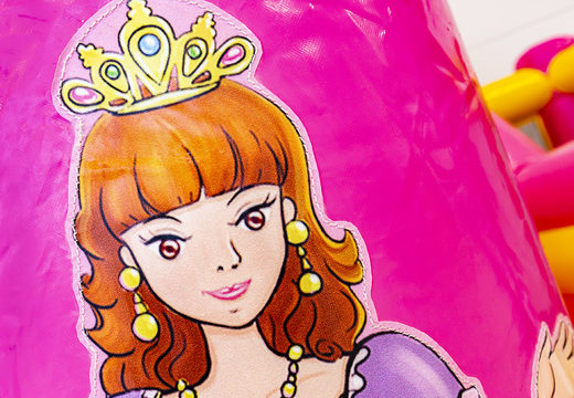 Haal opblaasbare slidebox in prinses thema voor kinderen nu online. Bestel springkussens bij JB Inflatables Nederland