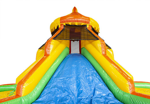 Koop toren inflatable slide in party thema voor kinderen. Bestel opblaasbare glijbanen nu online bij JB Inflatables Nederland