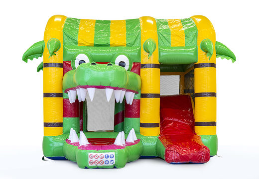 Bestel mini opblaasbare krokodil luchtkussen met glijbaan voor kinderen. Koop opblaasbare luchtkussens online at JB Inflatables Nederland 