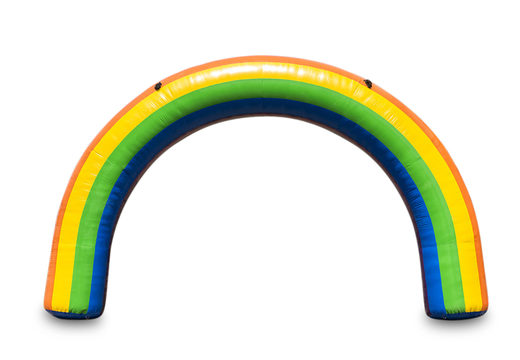 Opblaasbare 9x6m finishboog in regenboog kleur bestellen voor sport evenementen. Koop nu standaard reclamebogen online bij JB Inflatables Nederland