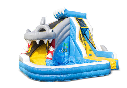 Bestel opblaasbaar multiplay springkasteel in thema shark voor kinderen bij JB Inflatables Nederland. Bestel springkastelen online bij JB Inflatables Nederland