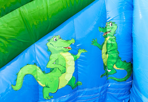 Splashy Krokodil springkussen met bad kopen bij JB Inflatables Nederland. Bestel springkussens online bij JB Inflatables Nederland