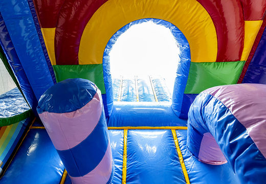 Multiplay unicorn springkasteel bestellen voor kinderen. Koop opblaasbare springkastelen online bij JB Inflatables Nederland