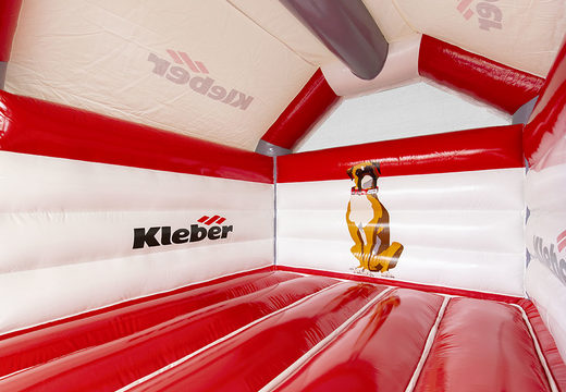 Koop gepersonaliseerde Kleber A Frame springkastelen bij JB Inflatables Nederland. Vraag nu gratis ontwerp aan voor opblaasbare springkastelen in eigen huisstijl