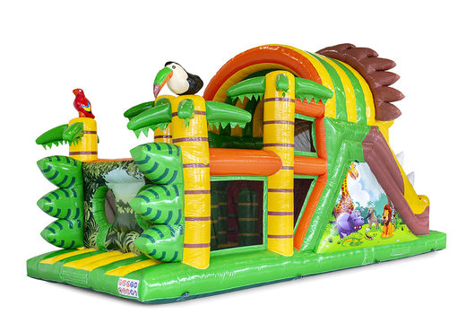 Stormbaan in thema jungle voor kids bestellen. Koop opblaasbare stormbanen nu online bij JB Inflatables Nederland