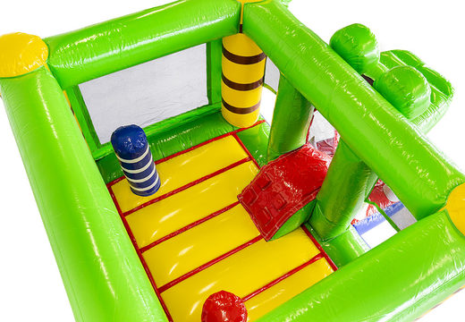 Mini multiplay opblaasbaar springkasteel in krokodil thema met glijbaan te koop voor kinderen. Koop opblaasbare springkastelen online bij JB Inflatables Nederland 
