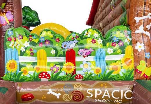 Promotionele op maat gemaakte Spacio Shopping springkastelen kopen. Bestel nu opblaasbare reclame springkastelen in eigen huisstijl bij JB Inflatables Nederland