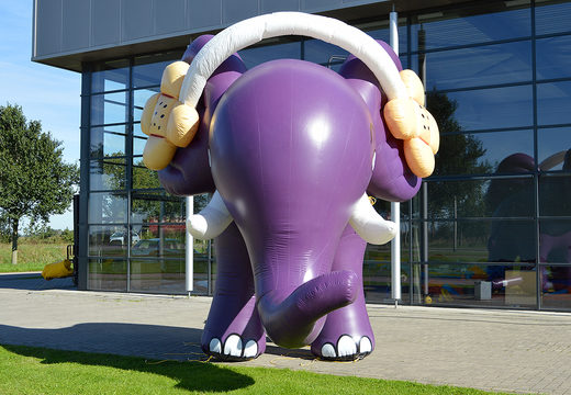 Bestel grote paarse olifant blikvanger. Koop opblaasbare 3D objecten online bij JB Inflatables Nederland
