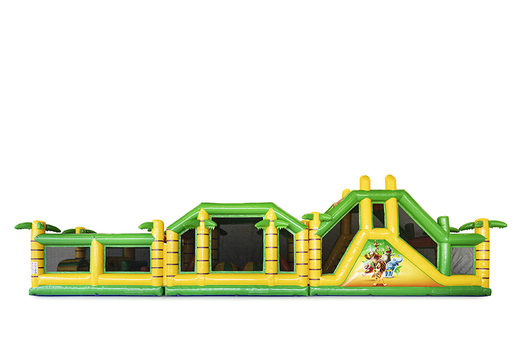 Bestel 19 meter lange modulaire jungle stormbaan met passende 3D objecten voor kids. Koop opblaasbare stormbanen nu online bij JB Inflatables Nederland