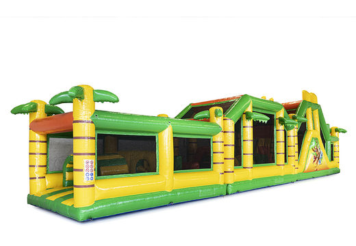 Koop een 19 meter lange modulaire jungle stormbaan met passende 3D objecten voor kinderen. Bestel opblaasbare stormbanen nu online bij JB Inflatables Nederland