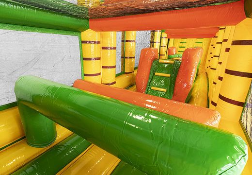 Haal uw modulaire 19m stormbaan in jungle thema met passende 3D objecten voor kids online. Koop opblaasbare stormbanen bij JB Inflatables Nederland
