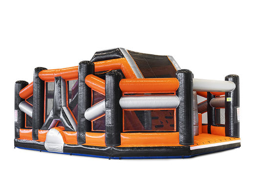 Mega Dodge or Slide stormbaan met obstakels voor kinderen kopen. Bestel opblaasbare stormbanen nu online bij JB Inflatables Nederland