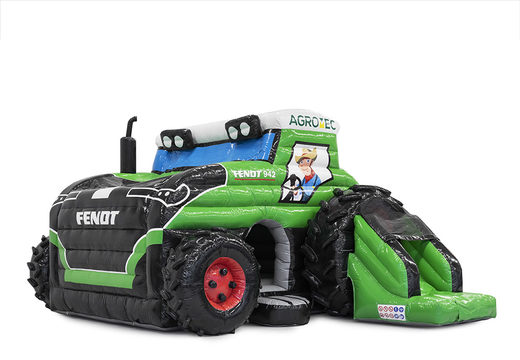 Promotionele op maat gemaakte Agrotec tractor springkastelen kopen. Bestel nu opblaasbare reclame springkastelen in eigen huisstijl bij JB Inflatables Nederland