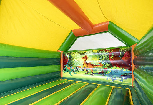 Koop gepersonaliseerde World of dinos A Frame Super springkastelen met unieke 3D objecten en dino illustraties bij JB Inflatables Nederland. Vraag nu gratis ontwerp aan voor opblaasbare springkastelen in eigen huisstijl