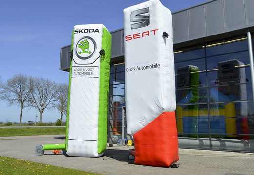 Bestel opblaasbare Skoda & Seat Promo pilaren. Koop opblaasbare lichtpilaren nu online bij JB Inflatables Nederland