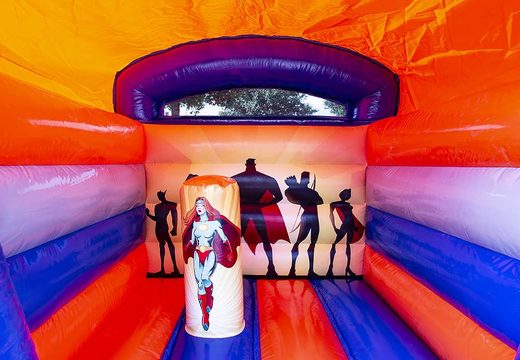 Klein overdekt springkasteel kopen in thema superhelden voor kinderen. Bestel overdekt springkastelen online bij JB Inflatables Nederland