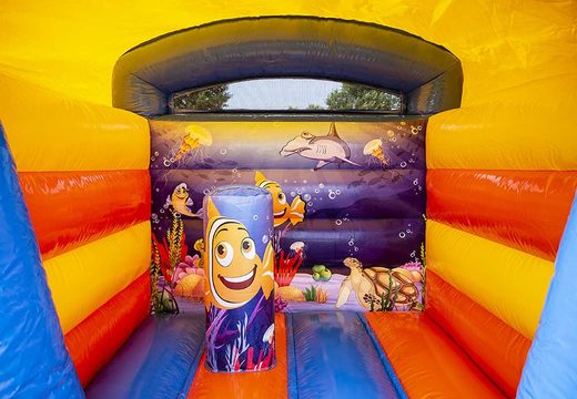 Klein springkasteel overdekt kopen in thema seaworld voor kinderen. Bezoek ons online op JB Inflatables Nederland