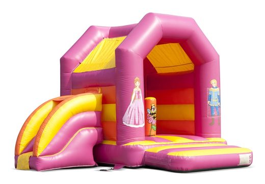 Midi overdekt multifun springkasteel met glijbaan kopen in prinses thema voor kinderen. Koop springkastelen online bij JB Inflatables Nederland