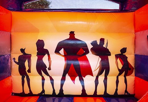 Klein overdekt multifun springkasteel kopen in thema superhelden voor kinderen. Bestel springkastelen online bij JB Inflatables Nederland