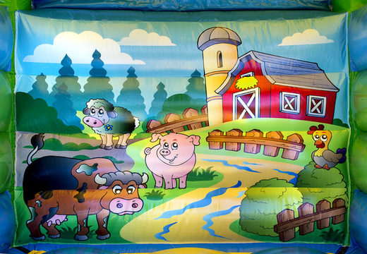 Midi springkasteel te koop in boerderij thema voor kinderen. Koop springkastelen online bij JB Inflatables Nederland
