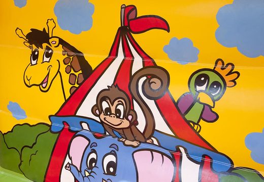Midi overdekt multifun springkasteel met glijbaan bestellen in het thema circus voor kinderen. Koop springkastelen online bij JB Inflatables Nederlanden. Koop springkastelen online bij JB Inflatables 